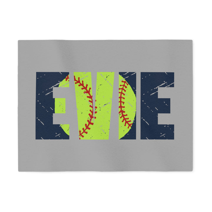Softball Sweatshirt Blanket w/Custom Name