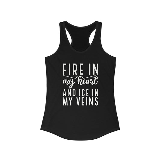 Fire in My Heart Women's Racerback Tank