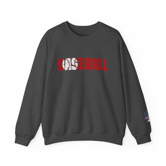 Iron Knights Baseball Basic Adult  Unisex Crewneck Sweatshirt w/Flag Logo on Left Sleeve