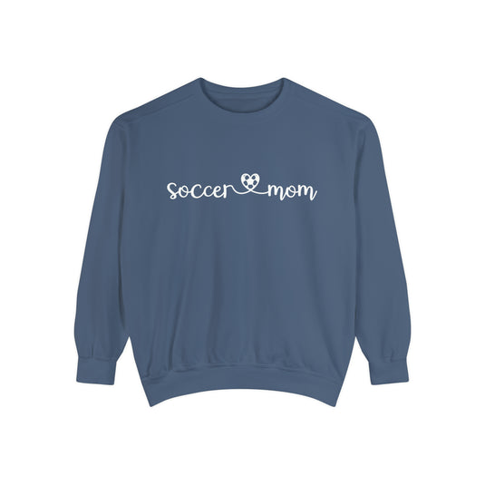 Soccer Mom with Heart Adult Unisex Premium Crewneck Sweatshirt