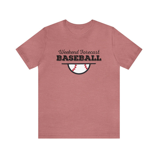 Weekend Forecast Baseball V2 Adult Unisex Mid-Level T-Shirt