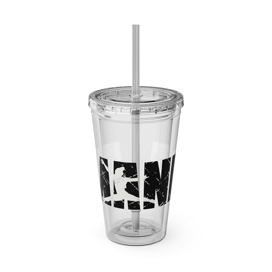 Gymnastics 16 oz Sunsplash Tumbler with Straw w/Custom Name