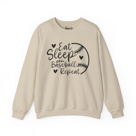 Eat Sleep Baseball Repeat Adult Unisex Basic Crewneck Sweatshirt