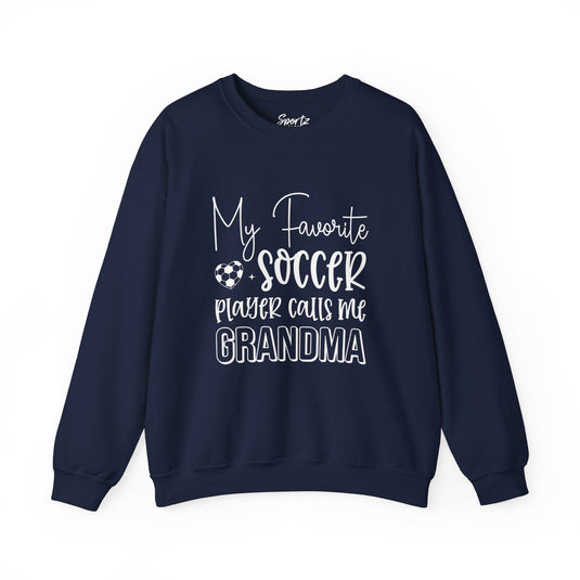 My Favorite Soccer Player (Grandma Version) Adult Unisex Basic Crewneck Sweatshirt