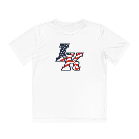 Iron Knights Youth Short Sleeve Competitor Moisture Wicking Tee w/Flag Logo and Name & Number on back