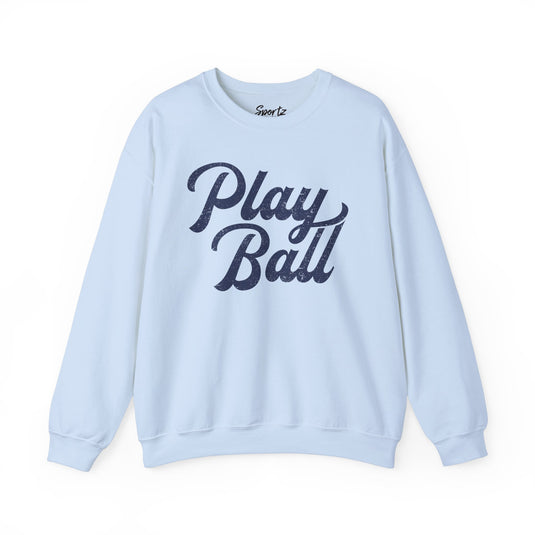 Play Ball Baseball Adult Unisex Basic Crewneck Sweatshirt