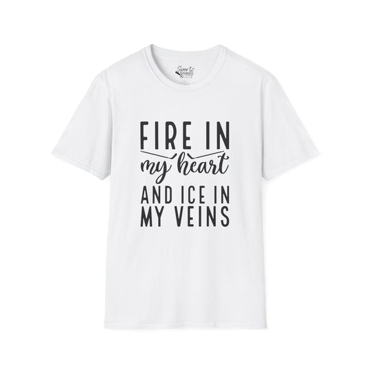 Fire in My Heart Hockey Adult Unisex Basic T-Shirt