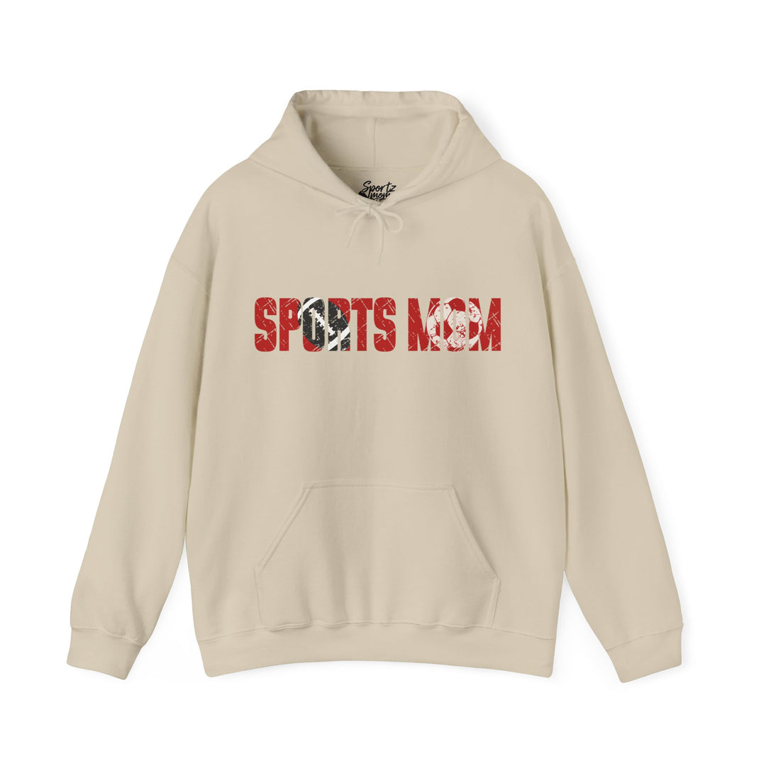 Sports Mom w/Football & Soccer Ball Adult Unisex Hooded Sweatshirt