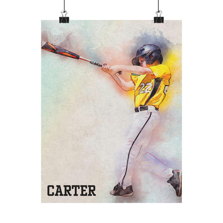 Matte Vertical Poster w/Watercolor Effect