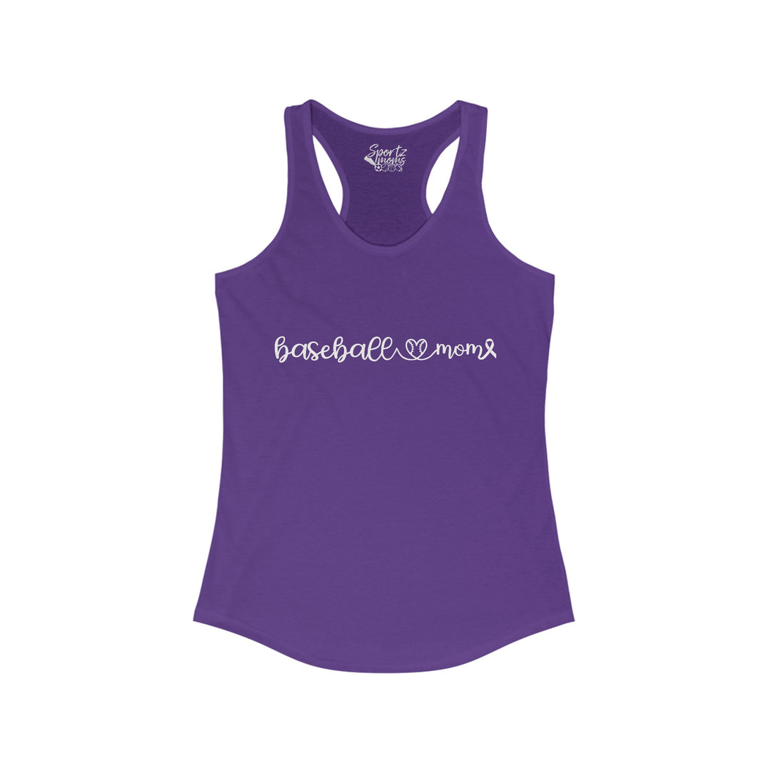 Cancer Collection Pick Your Sport Mom Ribbon & Heart Adult Women's Racerback Tank