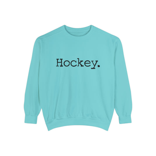 Typewriter Design Hockey Adult Unisex Premium Crewneck Sweatshirt