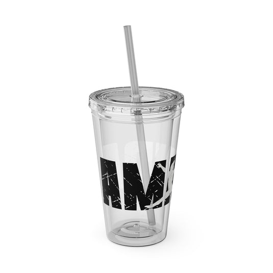 Gymnastics 16 oz Sunsplash Tumbler with Straw w/Custom Name