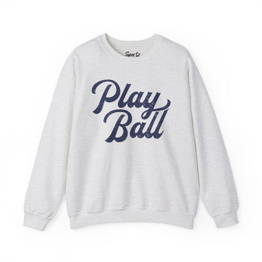 Play Ball Baseball Adult Unisex Basic Crewneck Sweatshirt