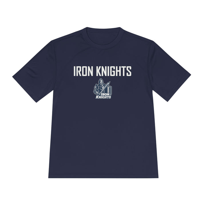 Iron Knights Adult Unisex Moisture Wicking T-Shirt - w/Knight Logo, Name & Number on back