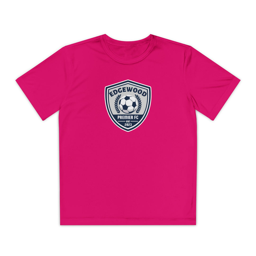 Edgewood Premier FC Unisex Youth Short Sleeve Moisture Wicking T-Shirt - Breast Cancer Awareness