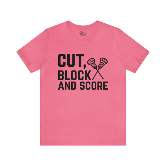 Cut Block and Score Lacrosse Adult Unisex Mid-Level T-Shirt