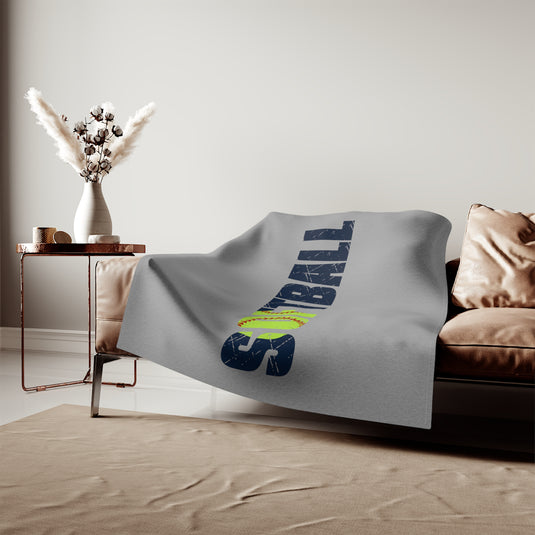 Softball Sweatshirt Blanket