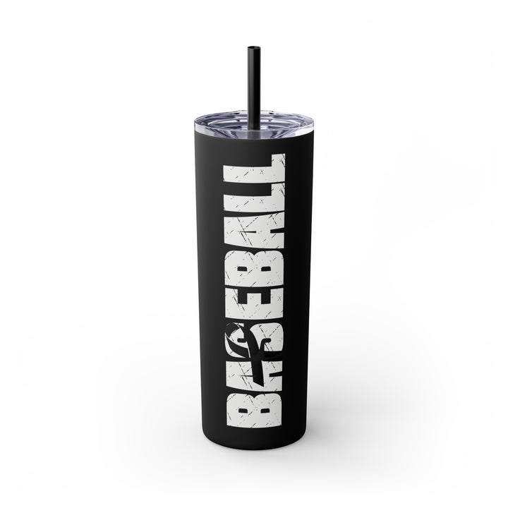 Cancer Ribbon Pick Your Sport 20oz Skinny Tumbler with Straw