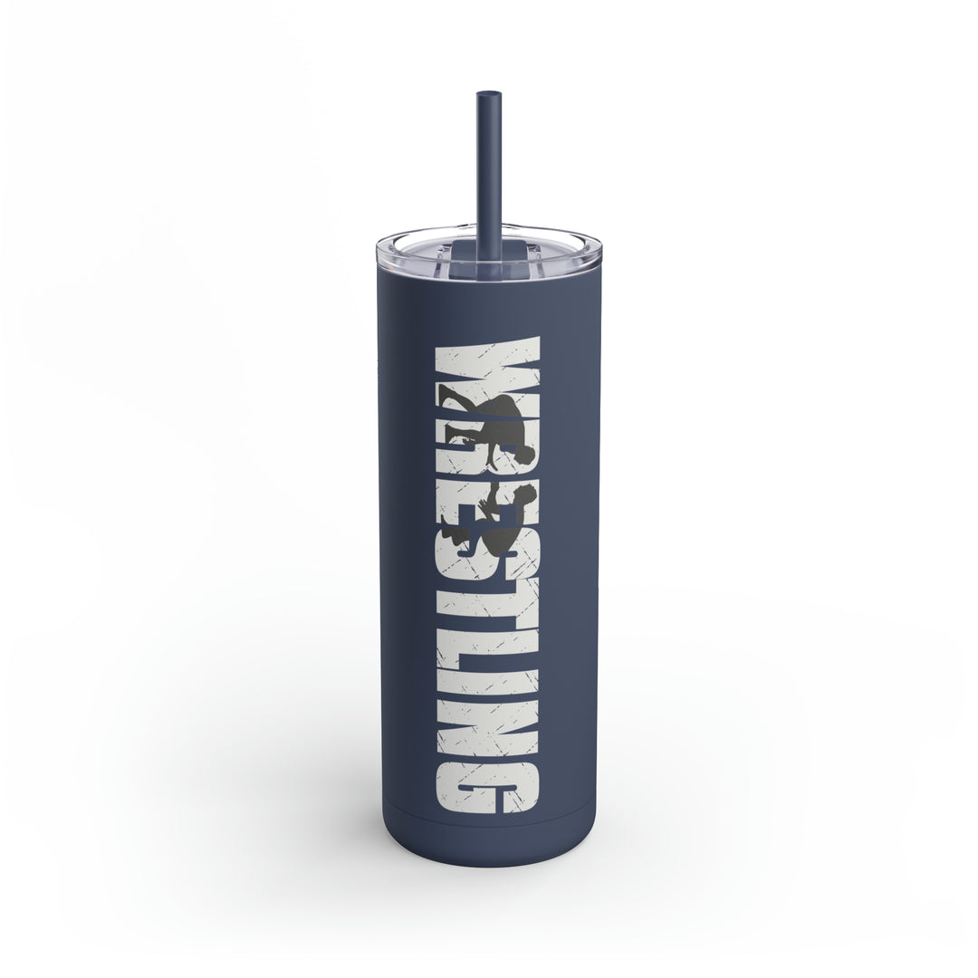 Wrestling 20oz Skinny Matte Tumbler