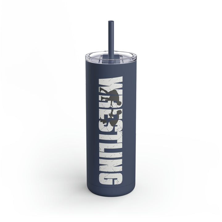 Wrestling 20oz Skinny Matte Tumbler
