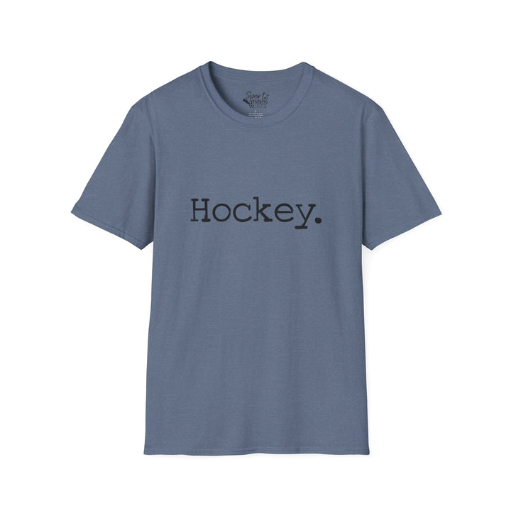Typewriter Design Hockey Adult Unisex T-Shirt