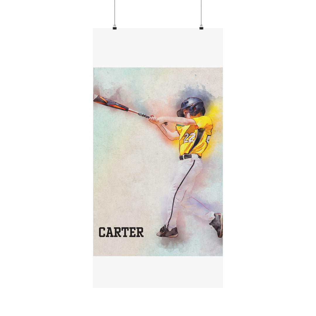 Matte Vertical Poster w/Watercolor Effect