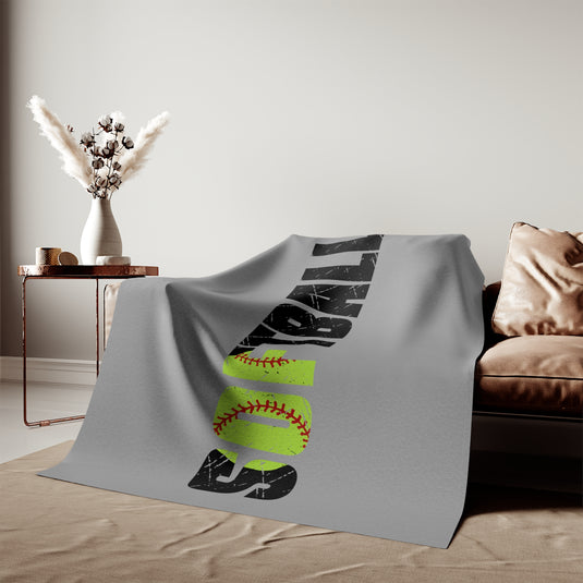 Softball Sweatshirt Blanket