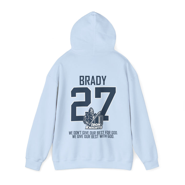 Iron Knights Adult Unisex Hooded Sweatshirt w/Knight Design, Name & Number on back