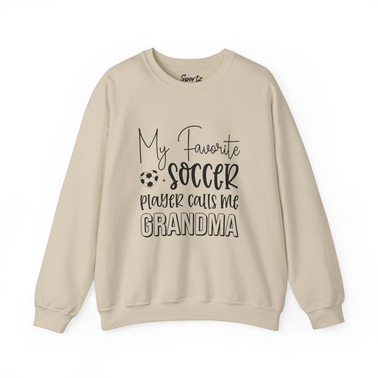 My Favorite Soccer Player (Grandma Version) Adult Unisex Basic Crewneck Sweatshirt