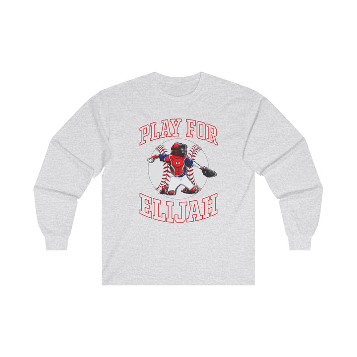 Play for Elijah Unisex Adult Long Sleeve Tee