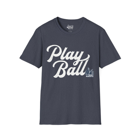 Iron Knights Basic Adult Unisex T-Shirt - Play Ball Design w/Knight Logo