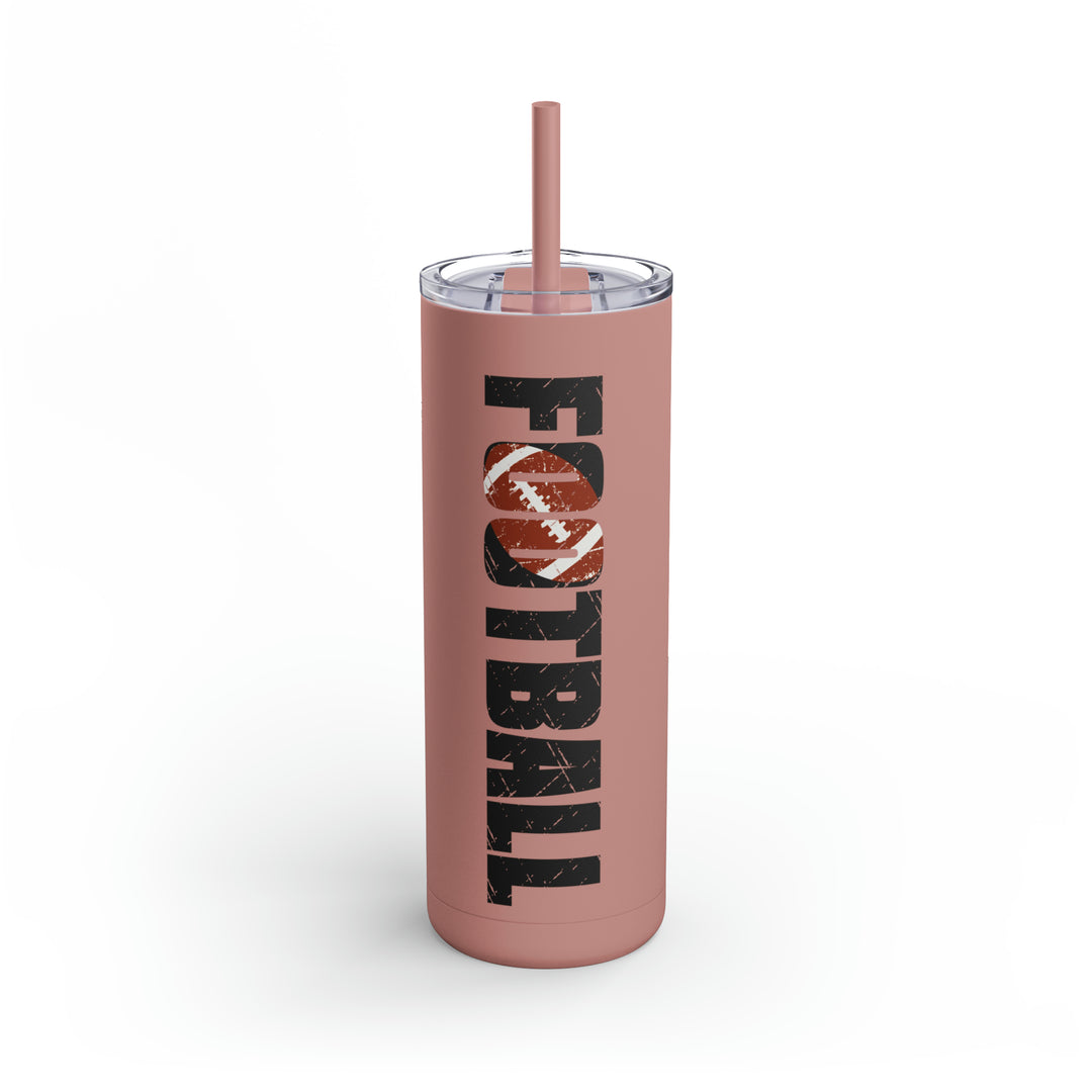 Football 20oz Skinny Matte Tumbler