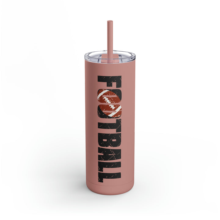 Football 20oz Skinny Matte Tumbler