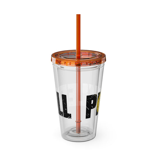 Pickleball 16 oz Sunsplash Tumbler with Straw