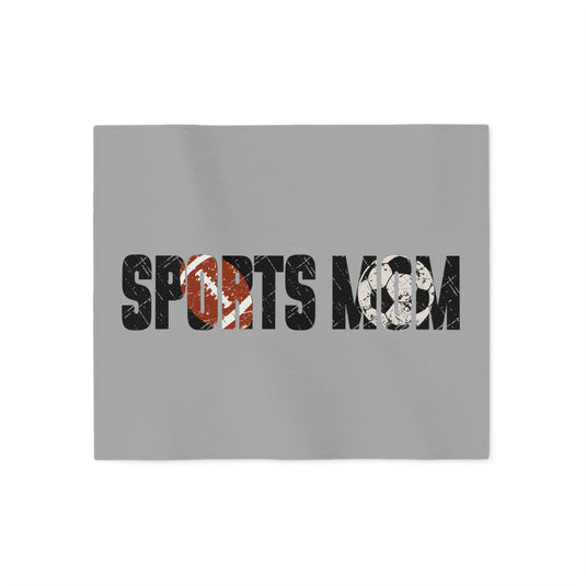 Sports Mom w/Football & Soccer Ball Sweatshirt Blanket