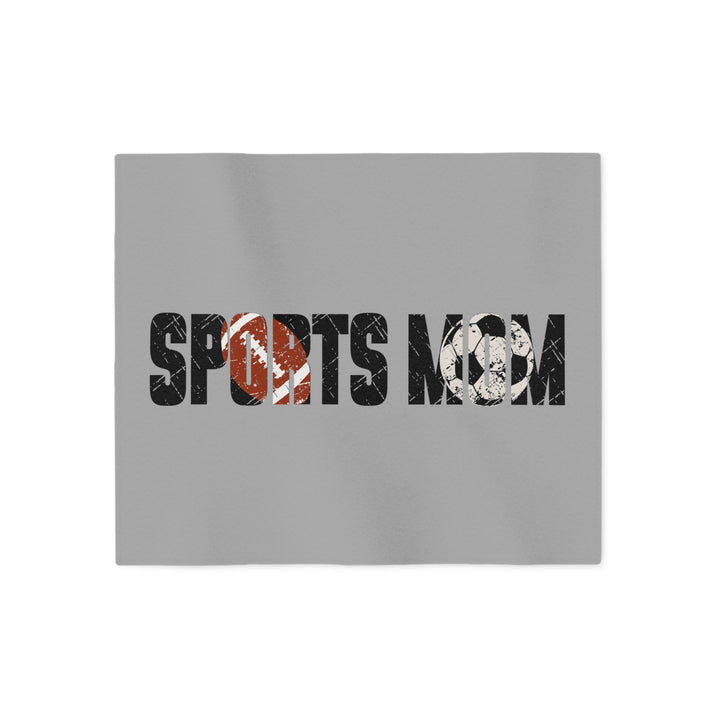 Sports Mom w/Football & Soccer Ball Sweatshirt Blanket