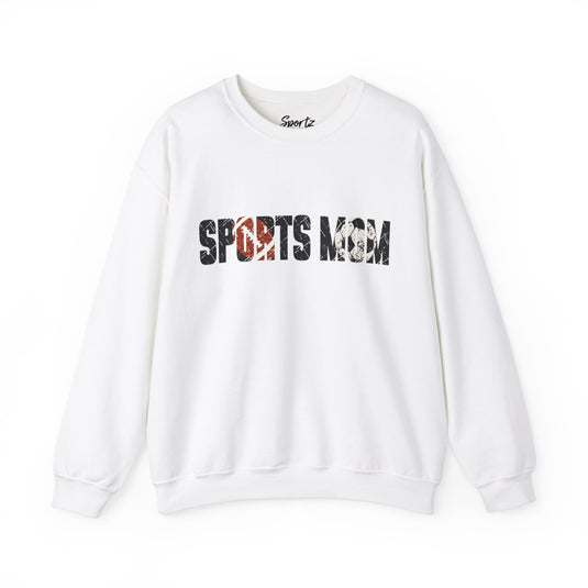 Sports Mom w/Football & Soccer Ball Adult Unisex Basic Crewneck Sweatshirt