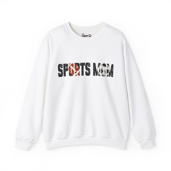Sports Mom w/Football & Soccer Ball Adult Unisex Crewneck Sweatshirt