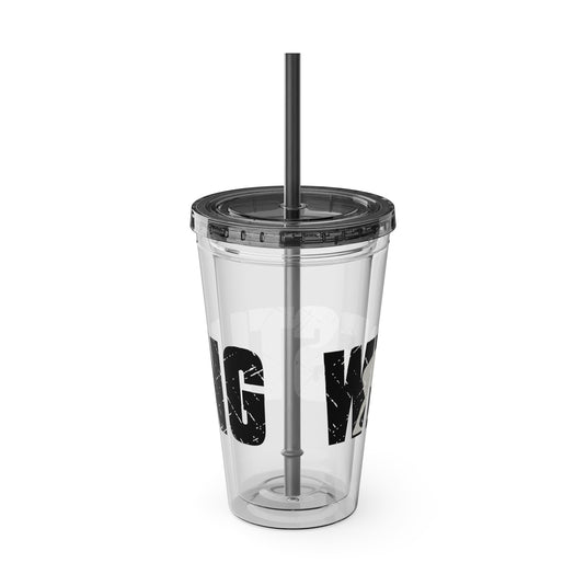 Wrestling 16 oz Sunsplash Tumbler with Straw