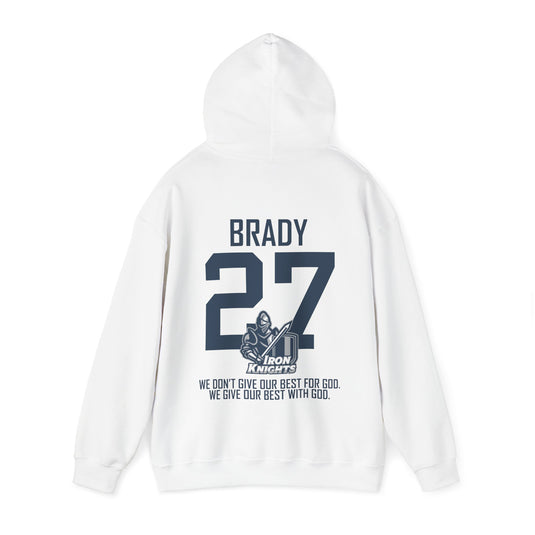 Iron Knights Basic Adult Unisex Hooded Sweatshirt w/Knight Design, Name & Number on back