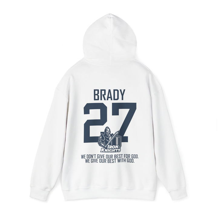 Iron Knights Adult Unisex Hooded Sweatshirt w/Knight Design, Name & Number on back