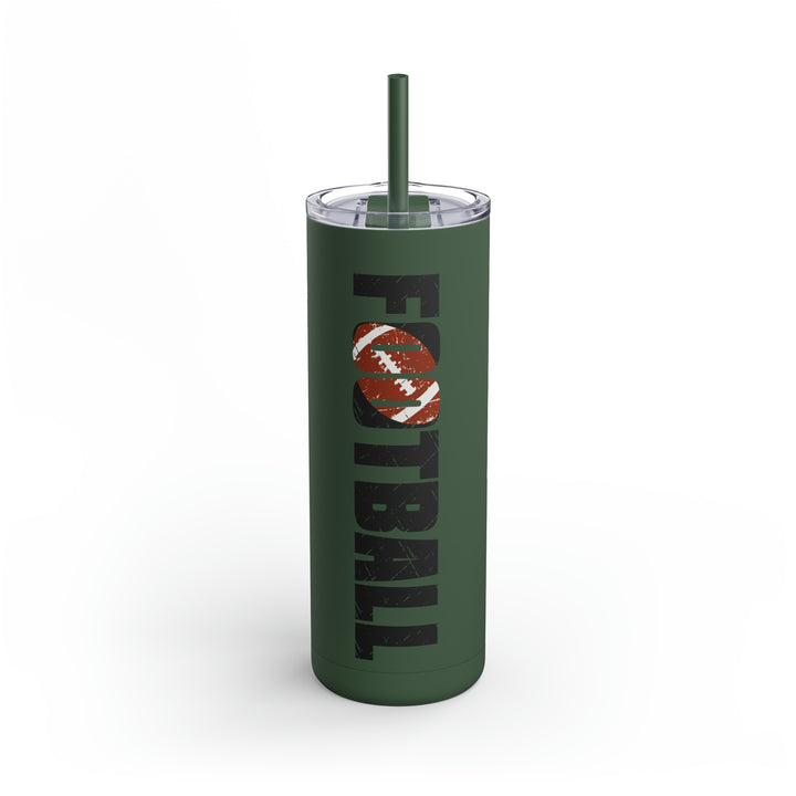 Football 20oz Skinny Matte Tumbler