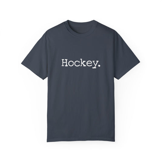 Typewriter Design Hockey Adult Unisex Premium T-Shirt