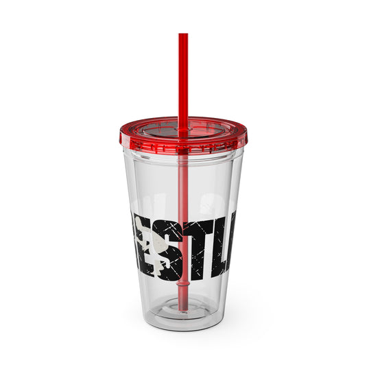 Wrestling 16 oz Sunsplash Tumbler with Straw