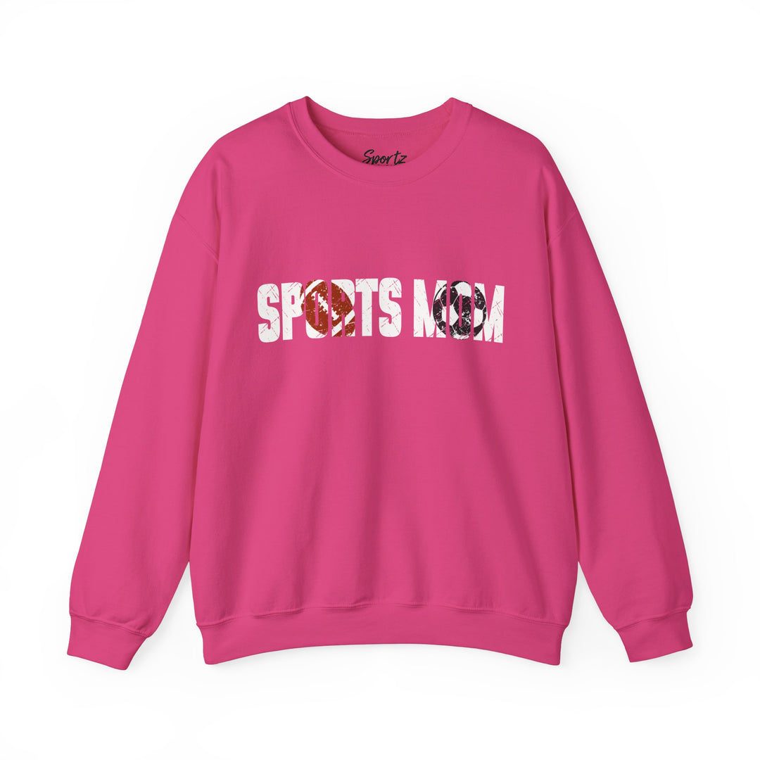 Sports Mom w/Football & Soccer Ball Adult Unisex Crewneck Sweatshirt