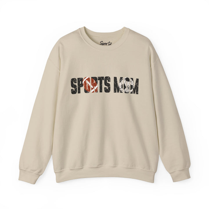 Sports Mom w/Football & Soccer Ball Adult Unisex Crewneck Sweatshirt