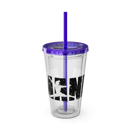 Gymnastics 16 oz Sunsplash Tumbler with Straw w/Custom Name