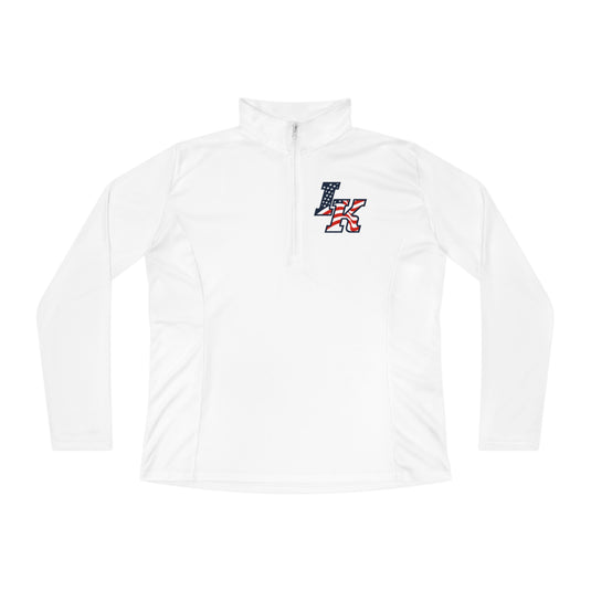 Iron Knights Women's Quarter-Zip Pullover w/Flag Design