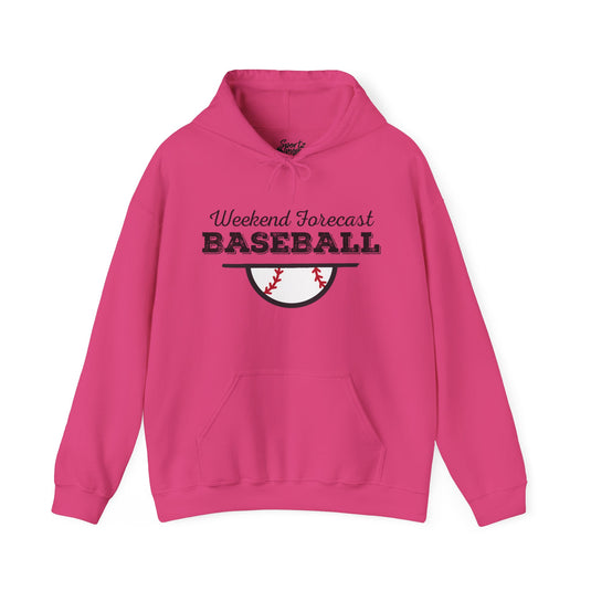 Weekend Forecast Baseball Adult Unisex Basic Hooded Sweatshirt