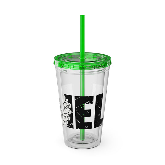 Cheer 16 oz Sunsplash Tumbler with Straw w/Custom Name